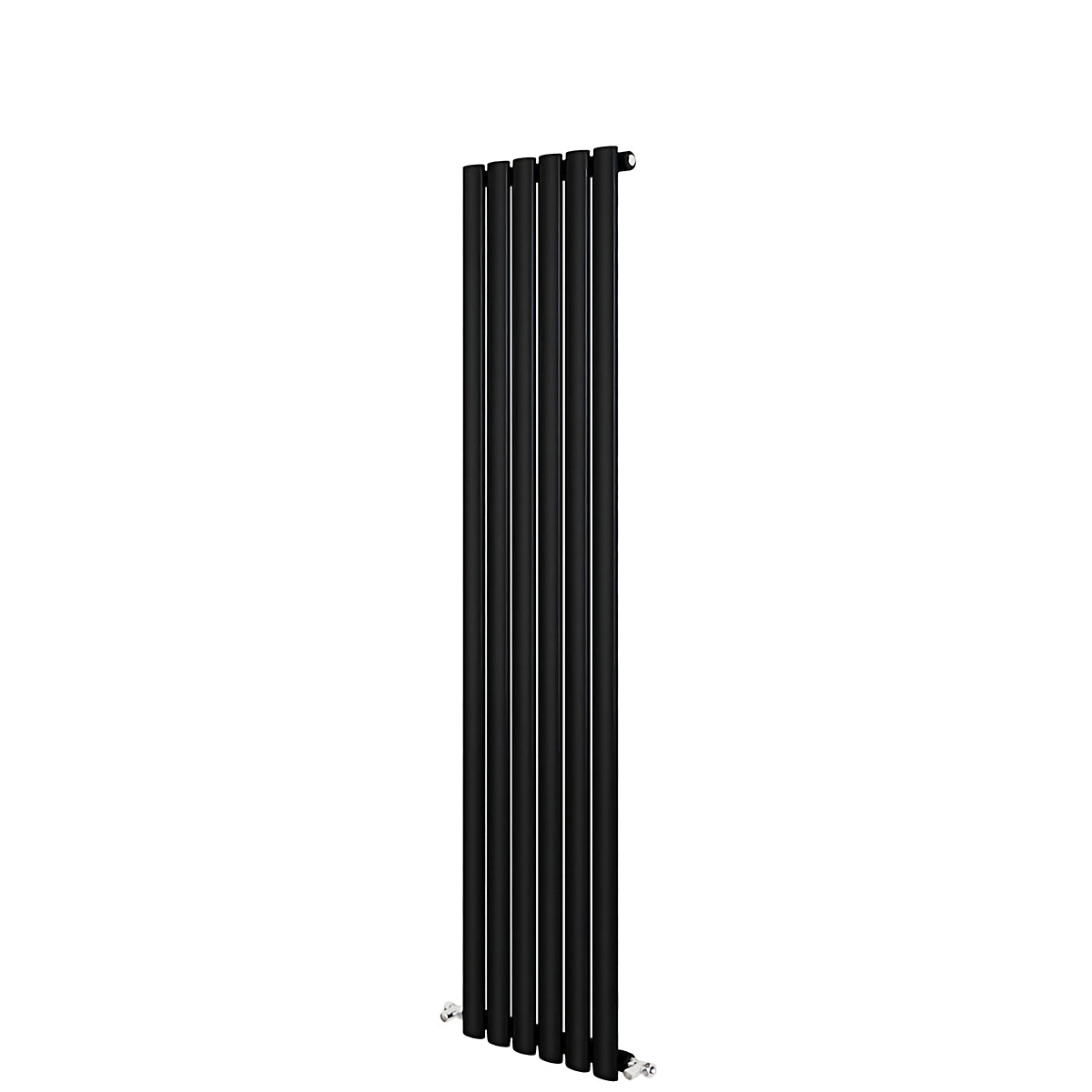 1600x354mm Vertical Single Oval Column Designer Radiator Black
