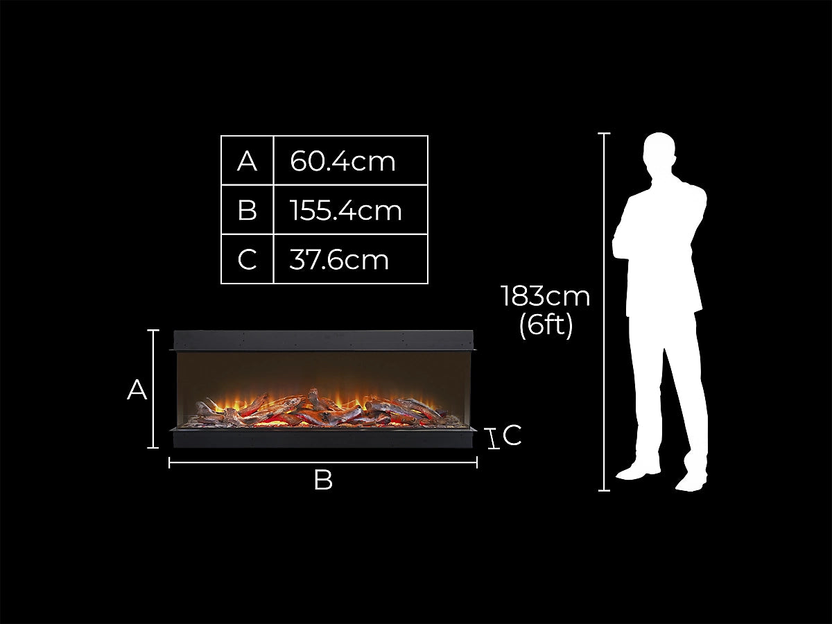 Acantha Ignis 1500 Panoramic Media Wall Electric Fire
