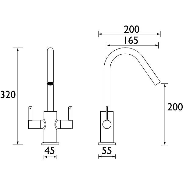 Bristan Cashew Chrome effect Kitchen Mixer Tap