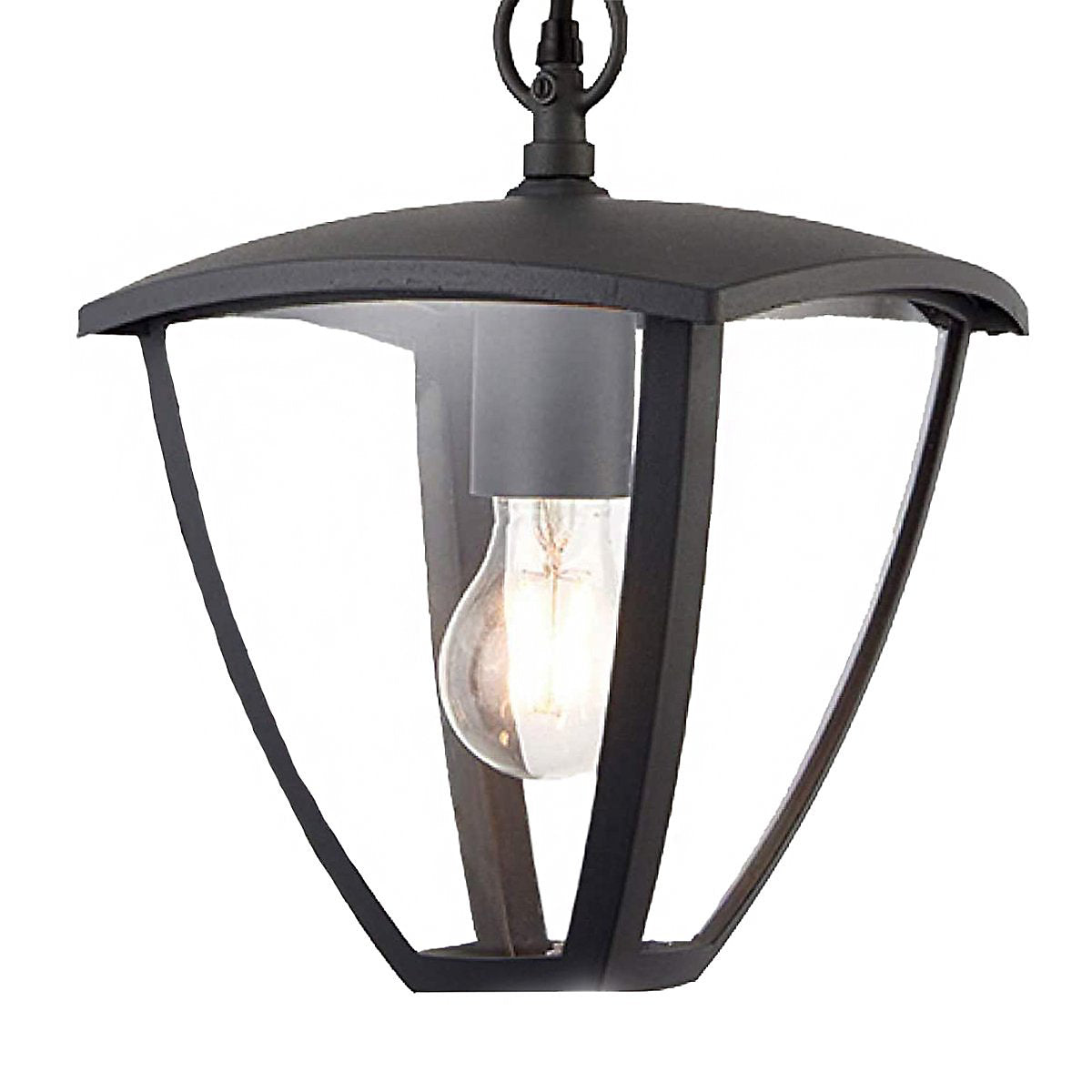 CGC Black Outdoor Chain Outdoor Hanging Lantern Light