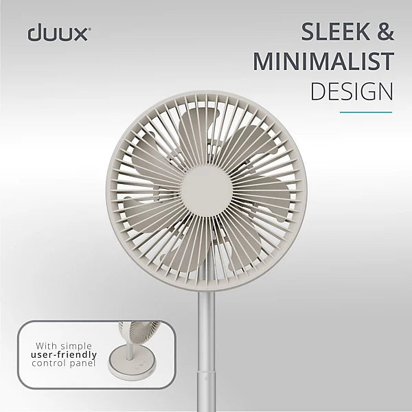Duux Rize Stone Quiet Mark 8" 10W Desk fan