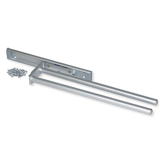 Emuca Towel rack extendable, 2 arms, Aluminium, Matt anodised