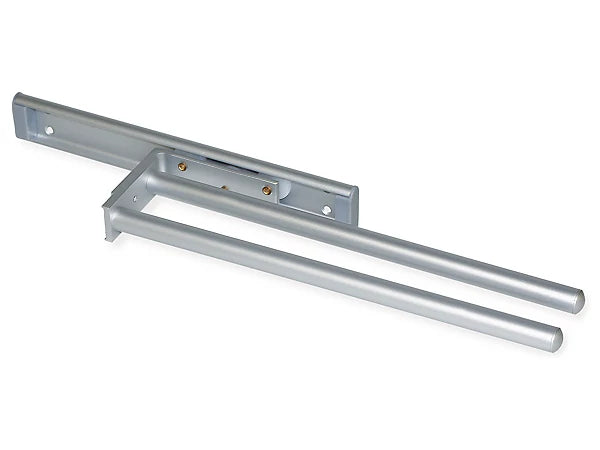 Emuca Towel rack extendable, 2 arms, Aluminium, Matt anodised