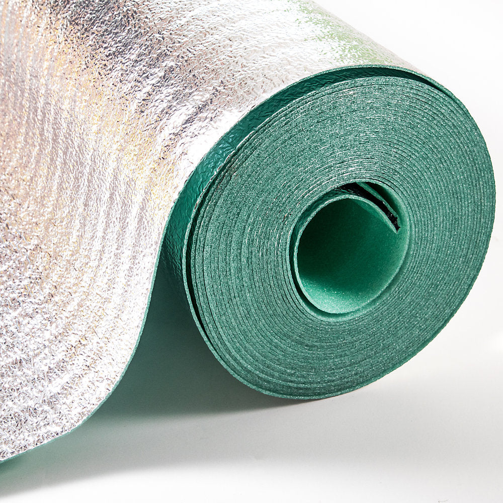 FloorPro 3mm Silver Wood & Laminate Flooring Underlay (1m x 15m Roll) Foil Damp Proof Membrane Underlayment