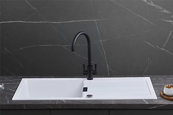 Franke Sirius S2D611PW 1.0 Bowl Tectonite Reversible Polar White Kitchen Sink