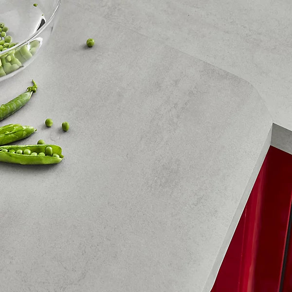 GoodHome 38mm Kala Matt Grey Concrete effect Laminate Square edge Kitchen Worktop