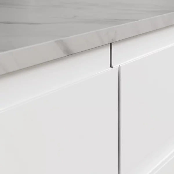 GoodHome Garcinia Integrated handle Gloss white Highline Cabinet door