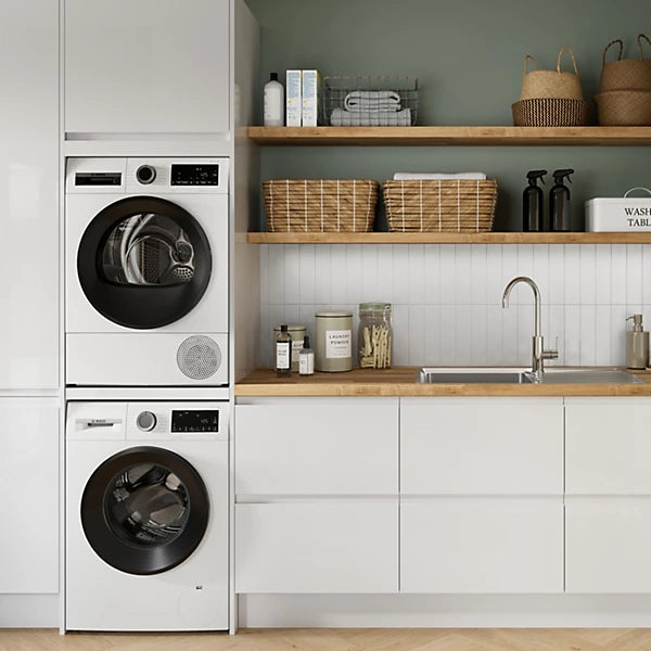 GoodHome Garcinia Integrated handle Gloss white Highline Cabinet door