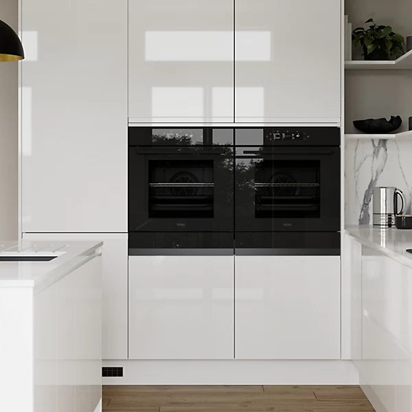 GoodHome Garcinia Integrated handle Gloss white Highline Cabinet door