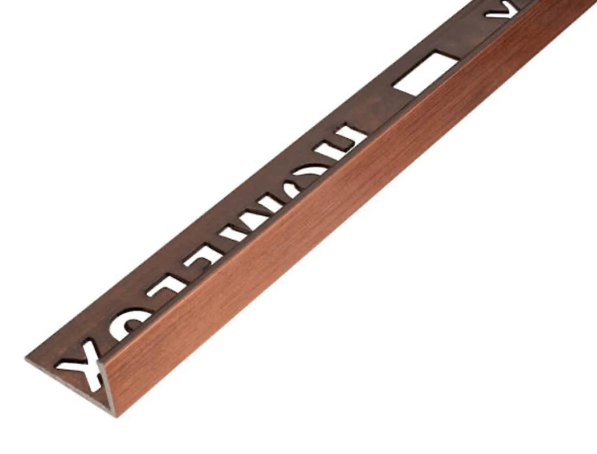 Homelux Copper Straight Edge Tile Trim for tiles up to 9mm - Value pack of 5 x 2.5m Trims