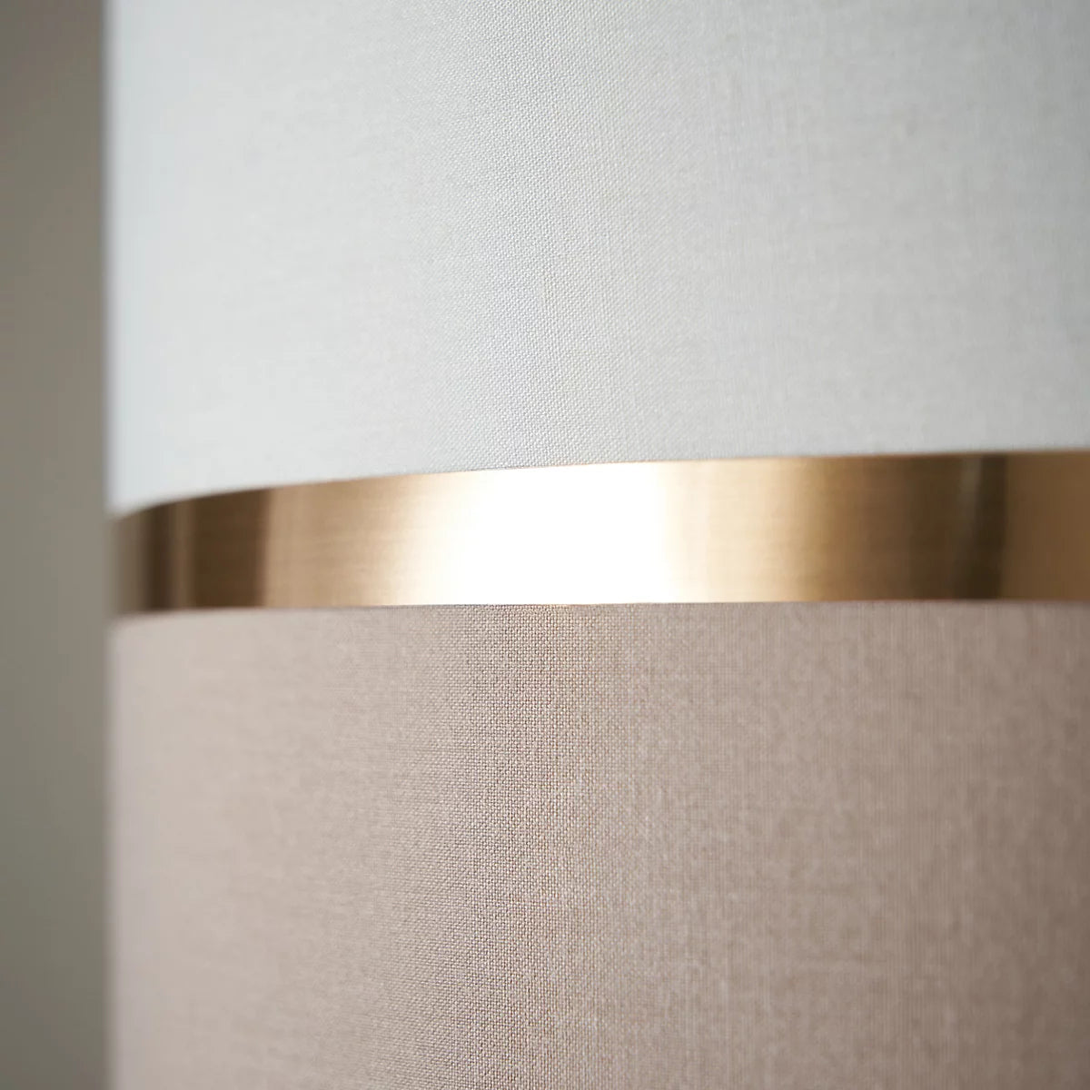 Inlight Isonoe Ivory & mocha Drum Cylinder Light shade (D)30cm