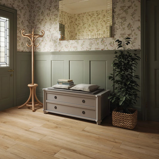 Laura Ashley Hepscott Waterproof Matt Finish Wood Effect Luxury Vinyl Click Flooring 10 Plank Pack 2.2m²) with Built-in Underlay
