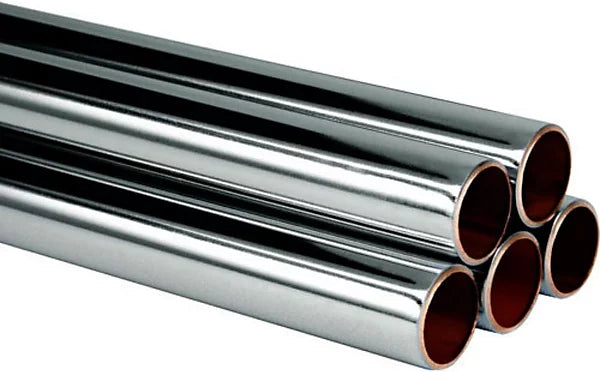 LAWTON CHROME COPPER COMPRESSION PIPE 15MM (DIA) 3000 (L)