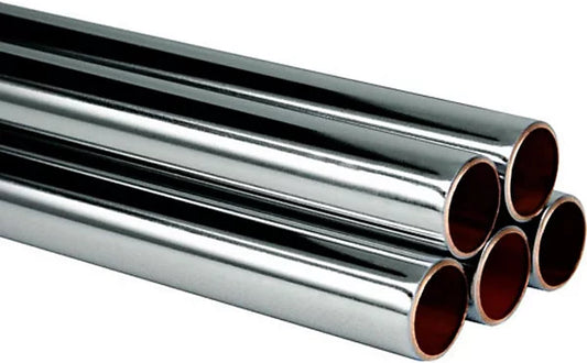 LAWTON CHROME COPPER COMPRESSION PIPE 15MM (DIA) 3000 (L)