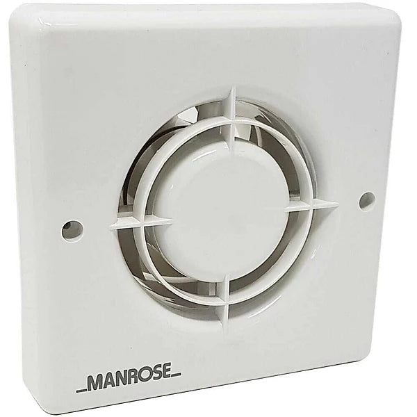 Manrose 4 Inch 100mm Bathroom Extractor Fan with Timer, 100mm Axial Extractor Fan Adjustable Timer - XF100T