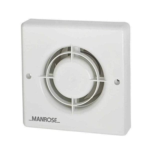 Manrose 4 Inch 100mm Bathroom Extractor Fan with Timer, 100mm Axial Extractor Fan Adjustable Timer - XF100T