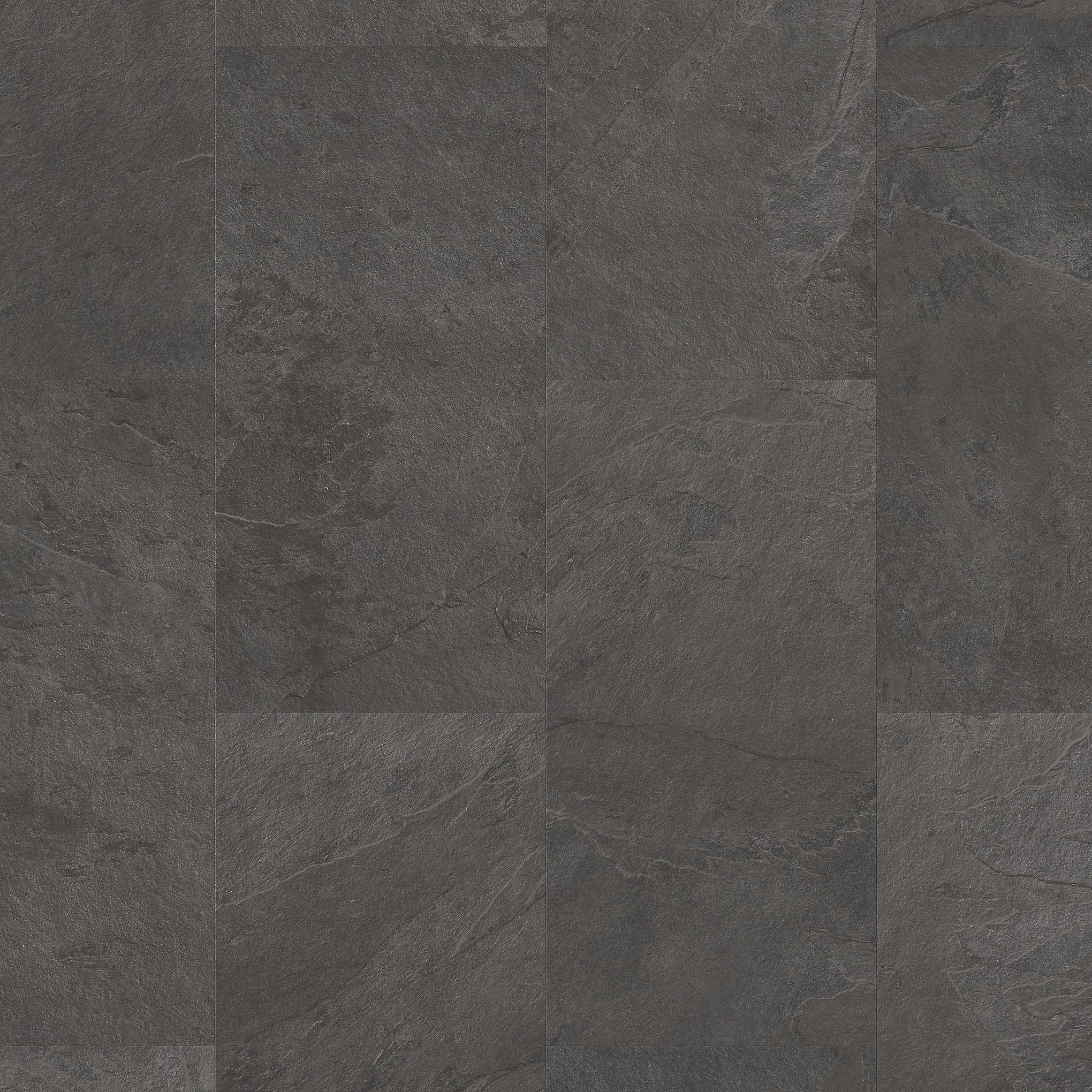 Quick-step Lima Coal Slate effect Textured Vinyl Tile, 1.85m²