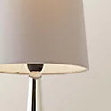 ValueLights Teardrop Pair of Chrome Touch Table Lamps with Grey Shade