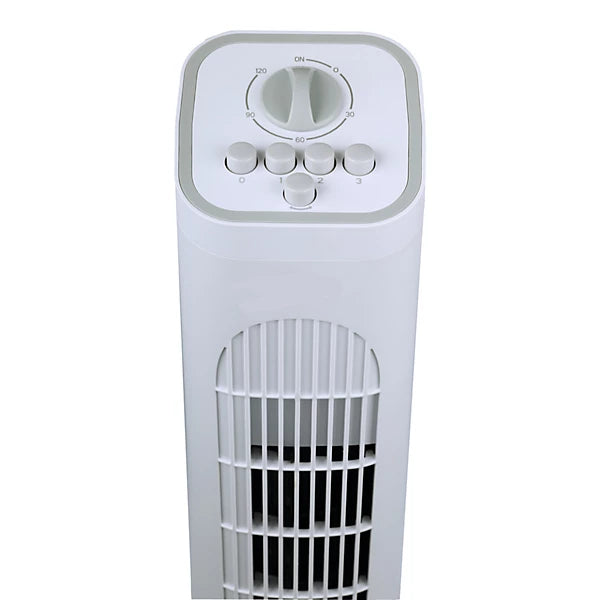 White 3-speed 220-240V Tower fan