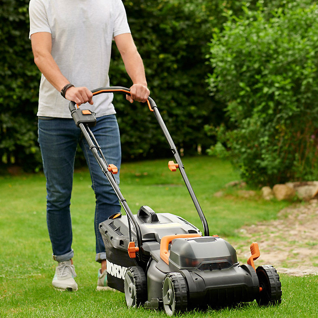 WORX 40V 34 cm Cordless Lawnmower Kit (2×2.0 Ah Batteries + Charger) – Model WG779E-2